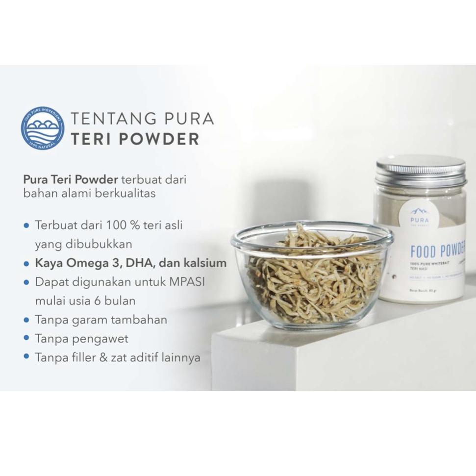 

Grosiran Murah ￼PURA Ancovy POWDER BUBUK TERI NASI 22 GRAM / kaldu tabur mpasi crystal !