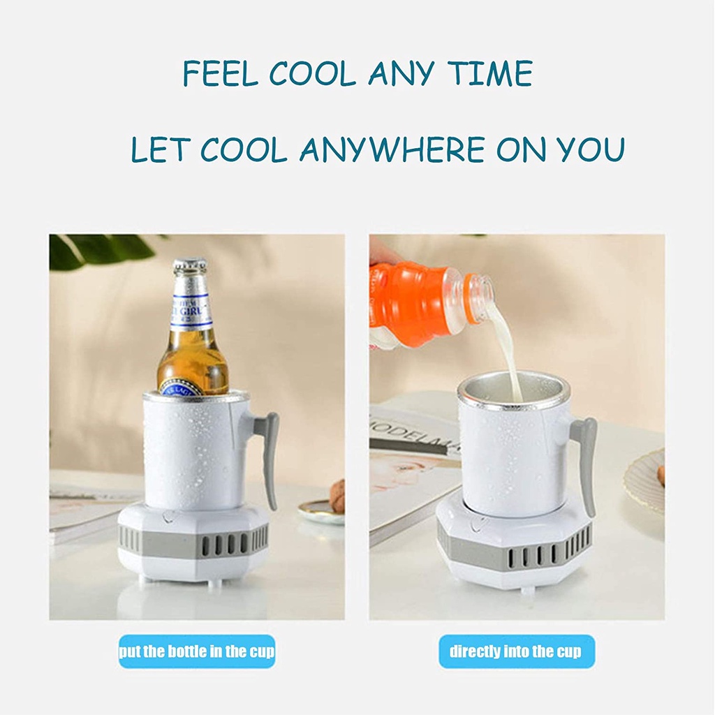 Beverage Cooler Cup Fast Cooling Mug Alat Pendingin Elektrik Gelas Minuman Kulkas Mini Portable