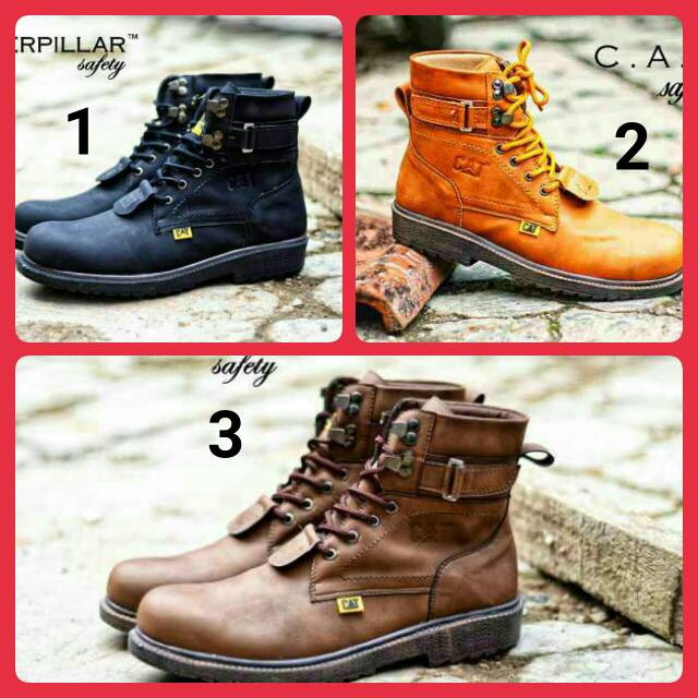 SEPATU BOOTS SAFETY CATERPILLAR ORIGINAL / OUTDOOR / HIKING / TRACKING / LAPANGAN / ADVENTURE / KETS