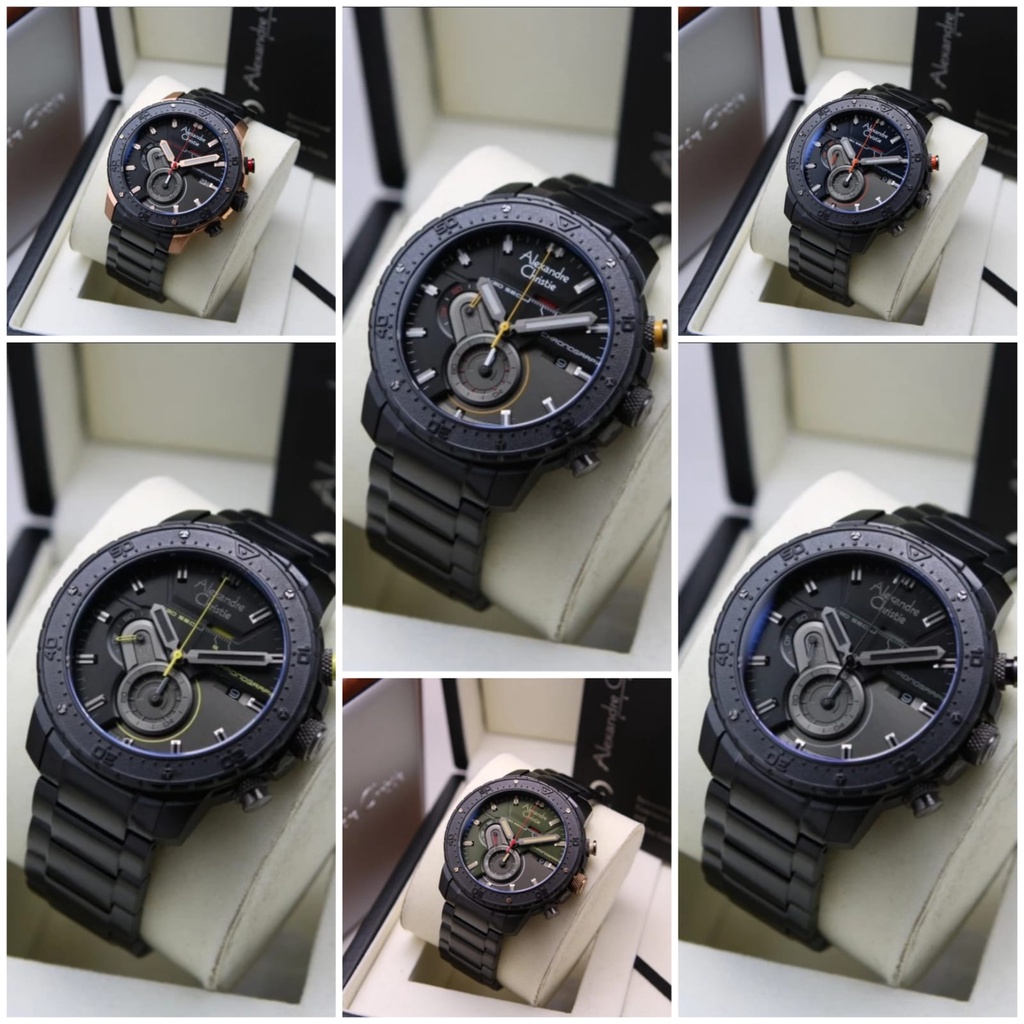 ALEXANDRE CHRISTIE AC 6627 BLACK PRIA ORIGINAL. STAINLESS