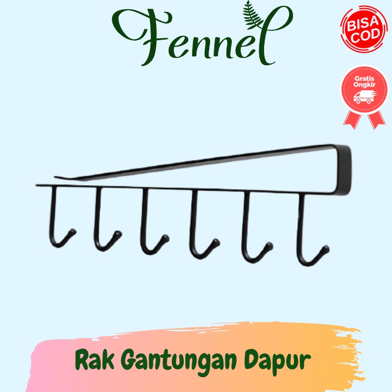 Rak Gantungan Peralatan Dapur Model Hook ZP012