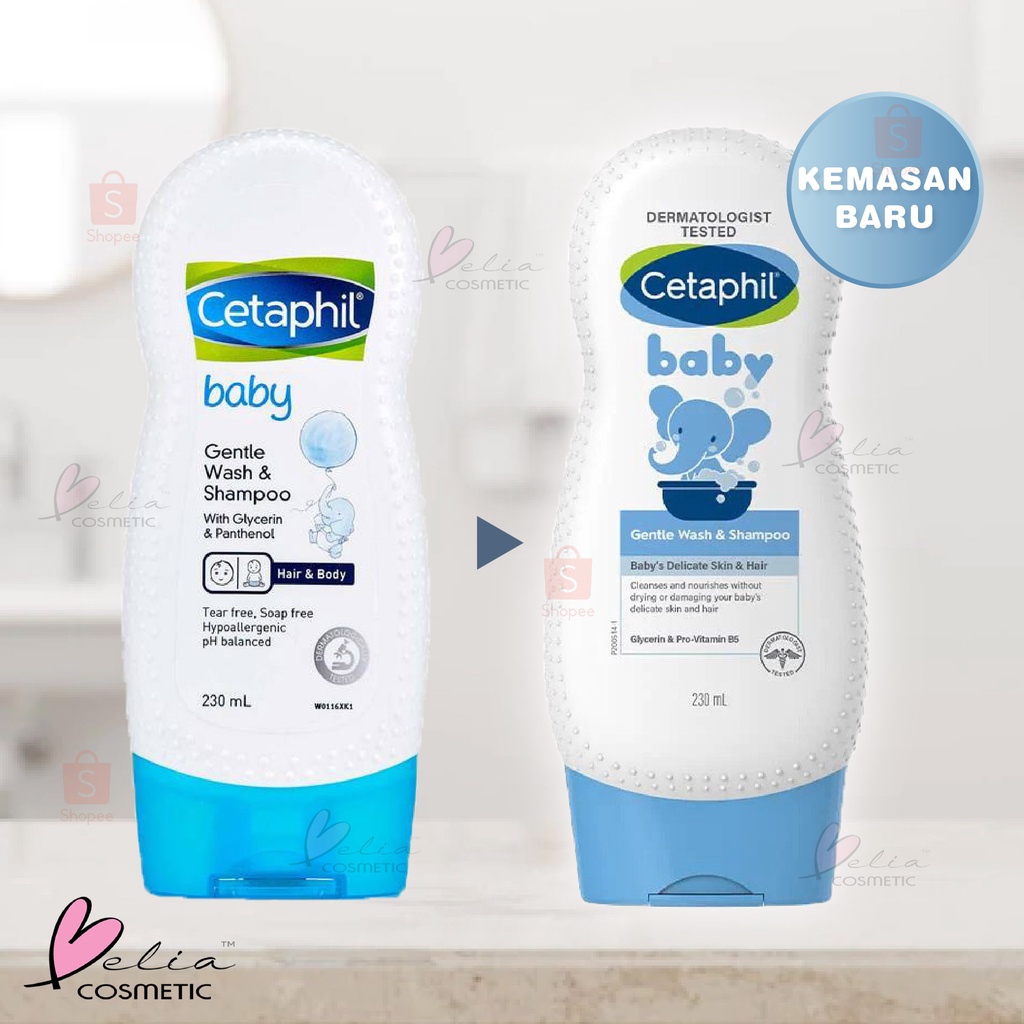 ❤ BELIA ❤ Cetaphil Baby Gentle Wash &amp; Shampoo (Hair &amp; Body) Sabun dan Sampo Bayi 230 | 400 Pump