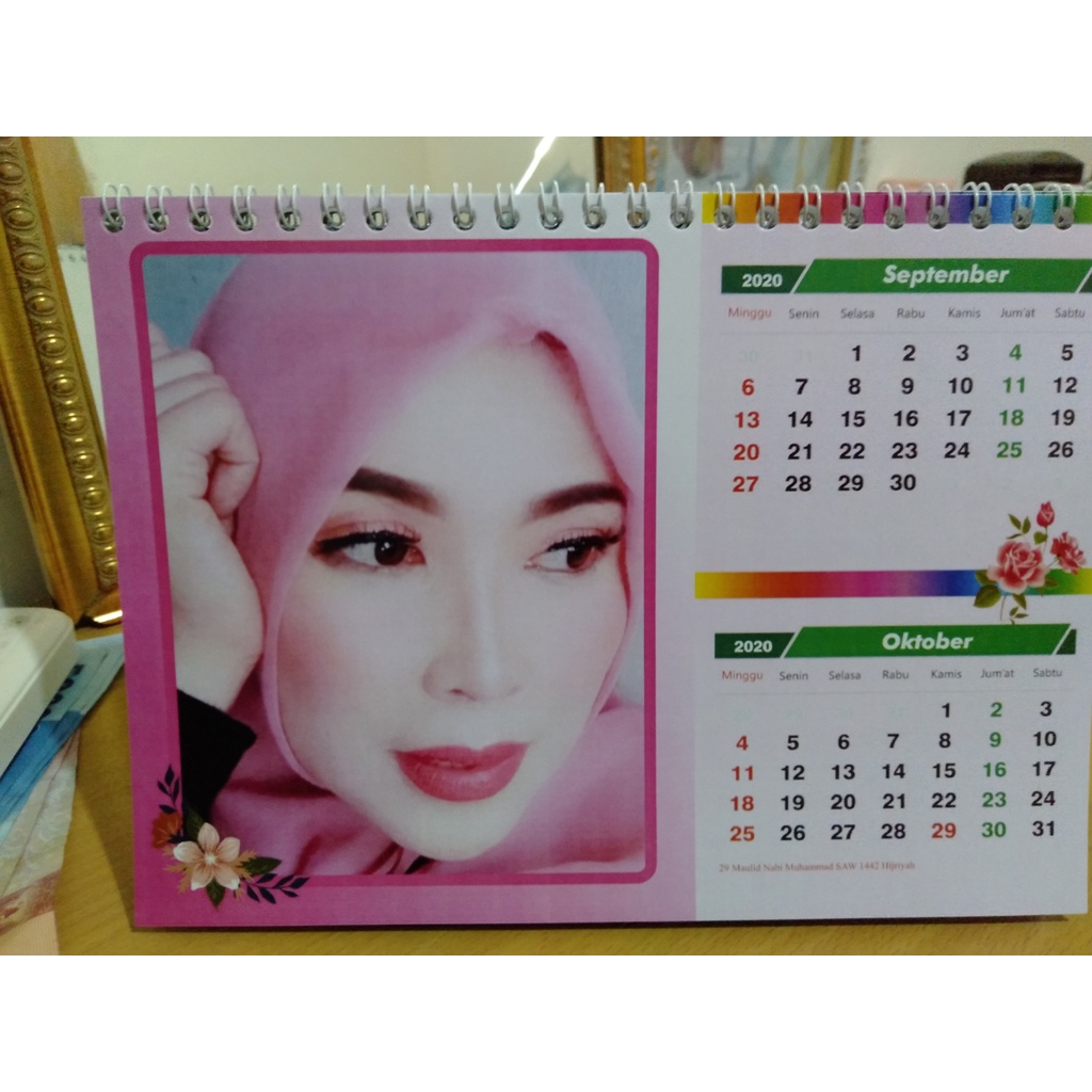 Kalender meja 6 lembar Landscape