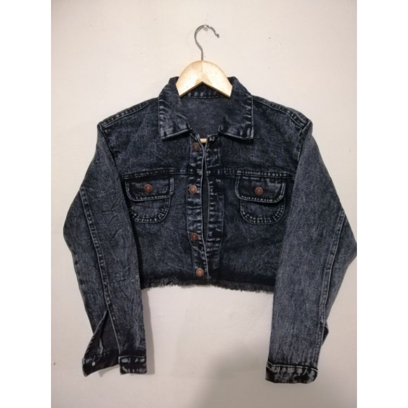 BISA COD JAKET JEANS CROP RAWIS BESTBSELLER