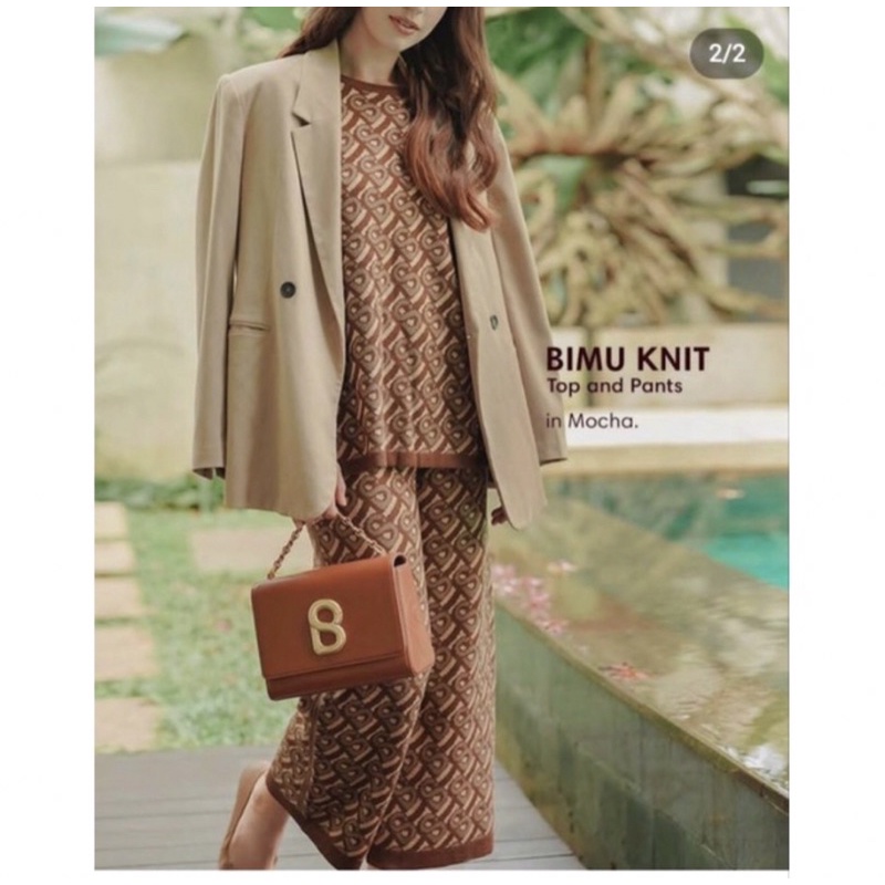 BIMU knit top Mocca Size M