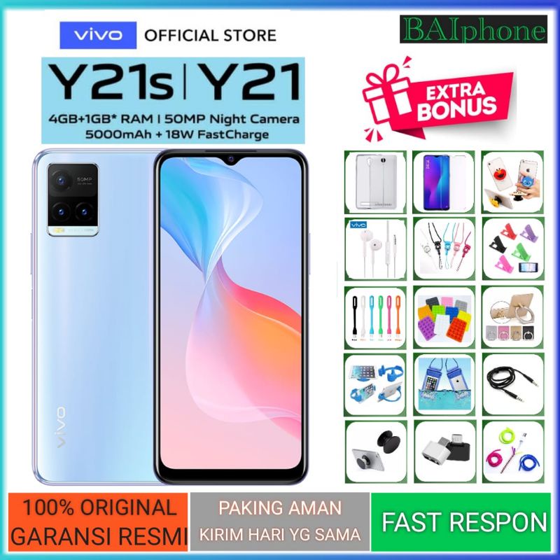 VIVO Y21S 4/128GB & VIVO Y21A 4/64GB GARANSI RESMI