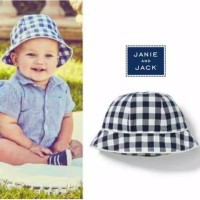 Topi anak bucket hat branded Janie&Jack square 3-24 month