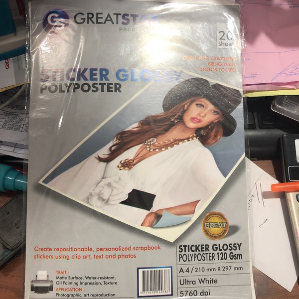 

Promo sticker polyposter glossy isi 20 Free ongkir