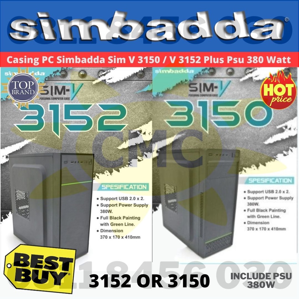 CASING SIMBADA SIMBADDA SIM V 3150 SIM V 3152 PLUS PSU 380W