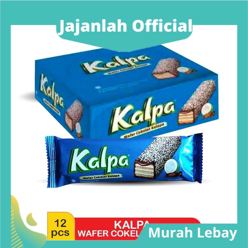 KALPA WAFER COKLAT KELAPA 24 GR (ISI 12 PCS) - SNACK CEMILAN WAFER Jajanlah Official