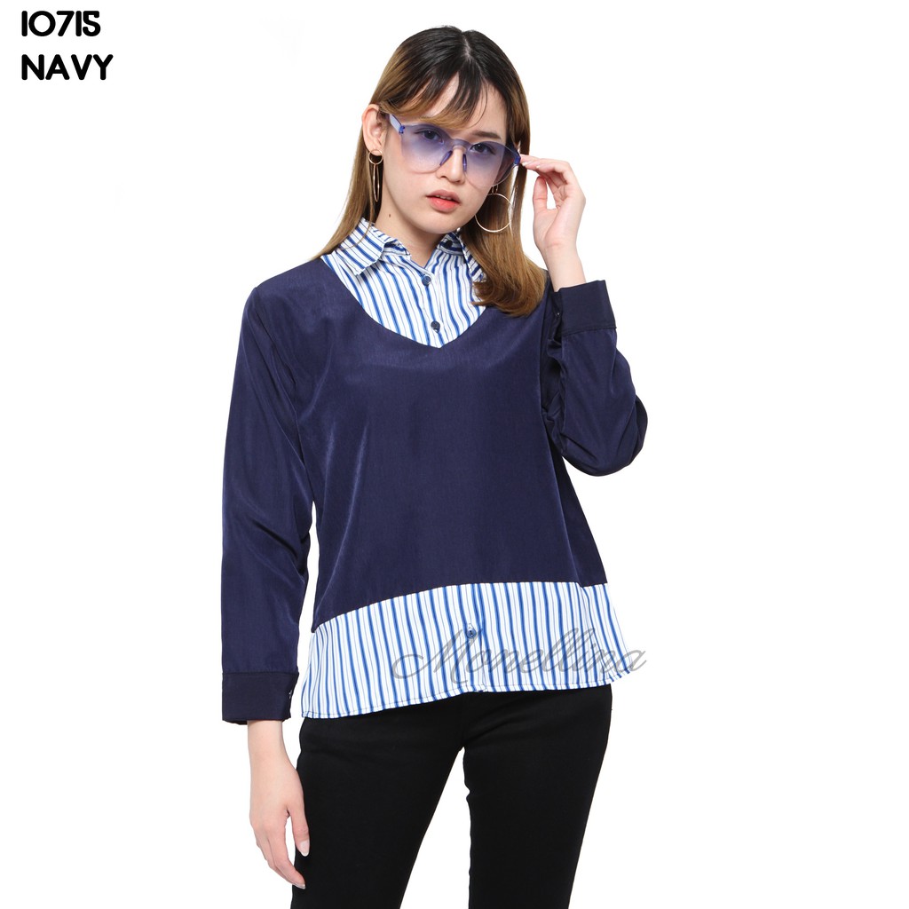 Monellina 10715 Baju Blouse Atasan XXL Jumbo Murah Wanita Monellina 10715 Baju Blouse Atasan XXL Jumbo Murah Wanita