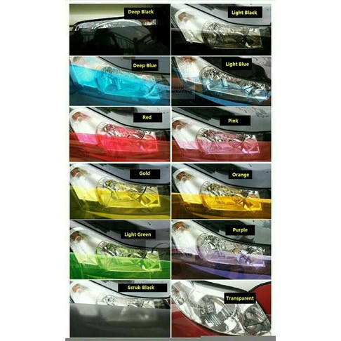 Sticker Skotlet Lampu Smoke Hybrid Glossy Mobil Motor Mika Lampu Utama Headlamp Sign Stoplamp Sein