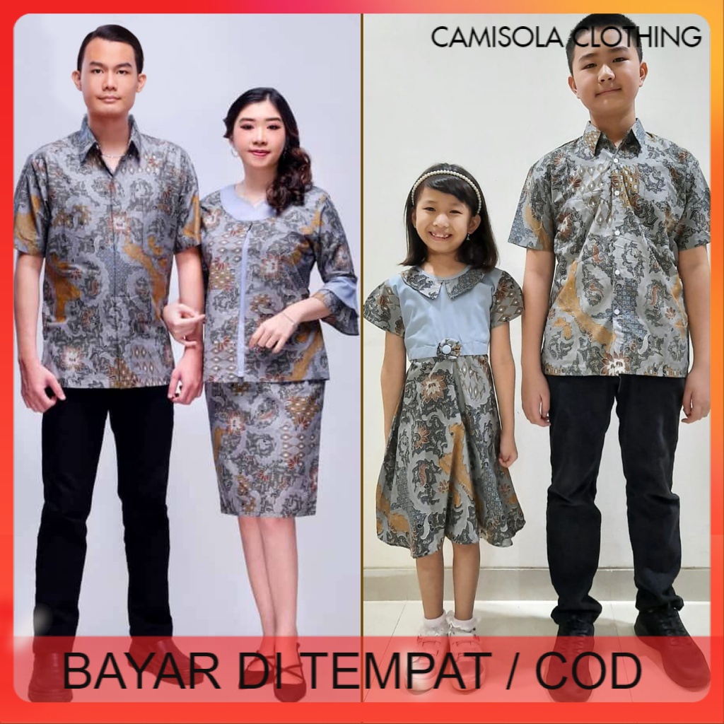 BATIK COUPLE KELUARGA SARIMBIT SERAGAM FAMILY PASANGAN HANEDA DAUN ABU AYAH IBU ANAK LAKI LAKI PEREMPUAN COWOK CEWEK PASANGAN MUDA JUMBO MODERN BATIK SET TERBARU NATAL PAKAIAN WANITA PREMIUM QUALITY CAMISOLA CLOTHING