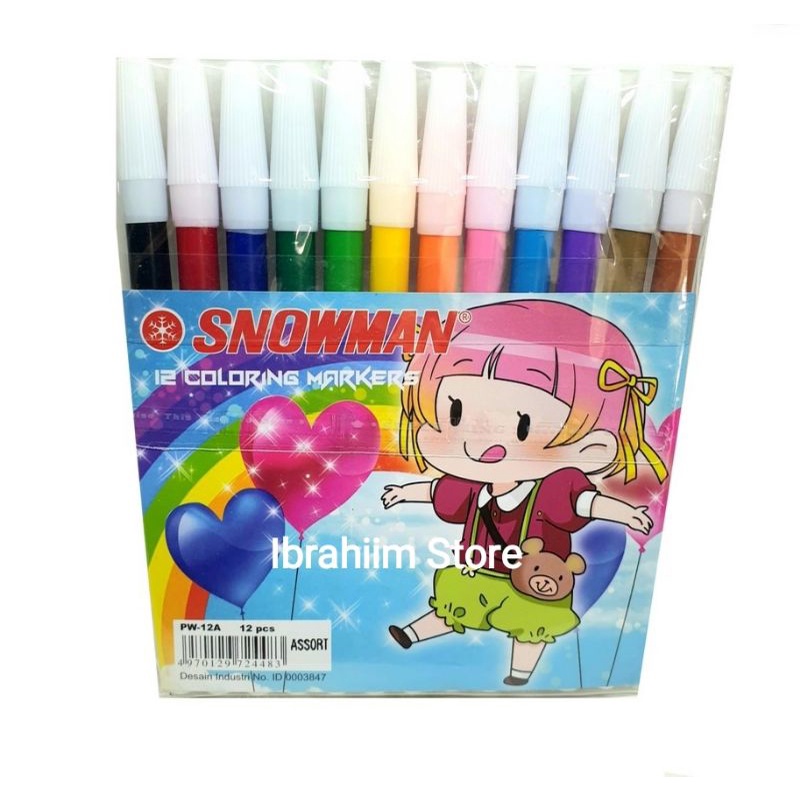 SPIDOL WARNA SNOWMAN / COLOURING MARKERS