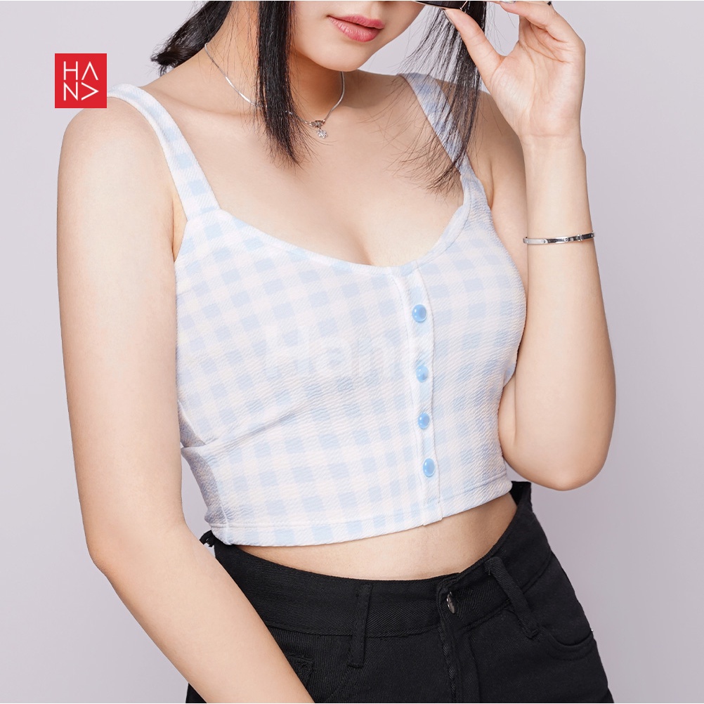 Hana Fashion - Gemini Checkered Pastel Tank Top / Korean Tank Top - TT336