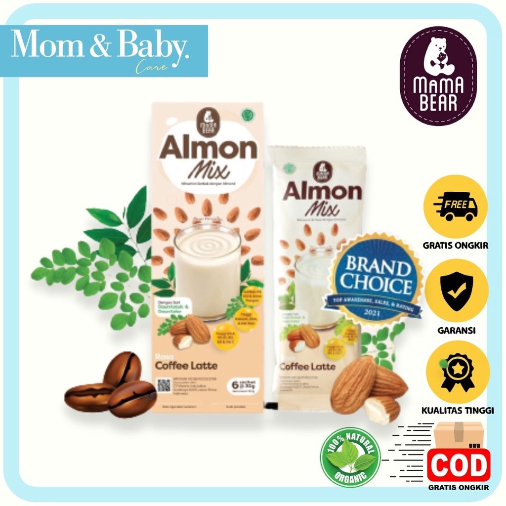 MamaBear Almon Mix Rasa Coffe latte | Pelancar ASI | ASI Booster n