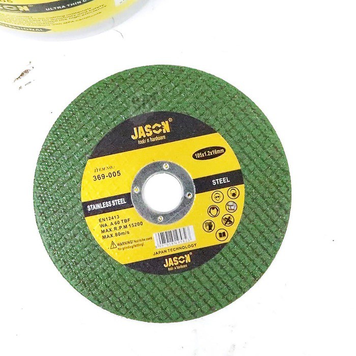 Batu Potong 4&quot; x 1,2 Cutting Wheel JASON Mata Potong Besi Gerinda 4 inch tipis awet berkualitas