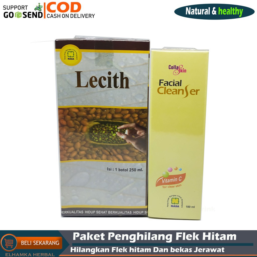 COD PENGHILANG FLEK HITAM OBAT FLEK HITAM - LECITHIN - COLLASKIN FACIAL CLEANSER COFC ASLI NASA