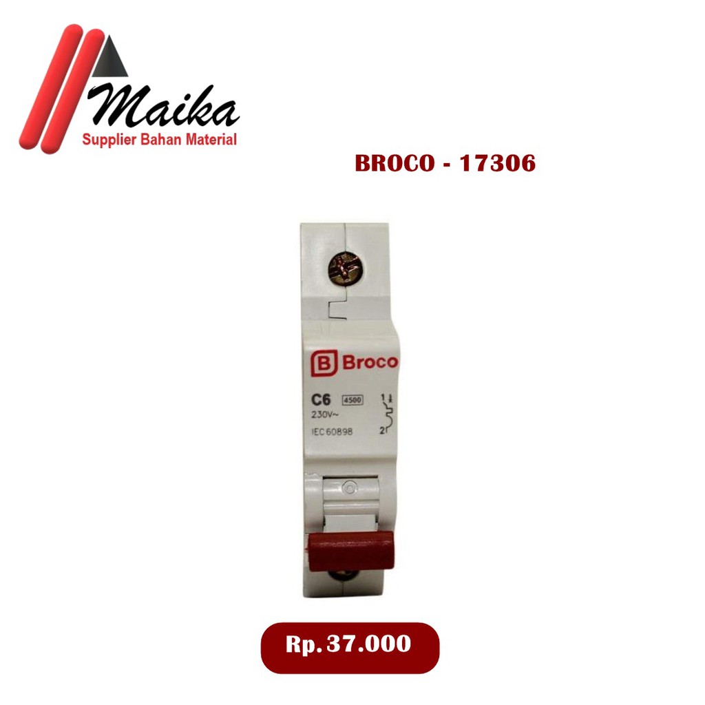 MCB Listrik 1 Phase BROCO C4 4A  SNI