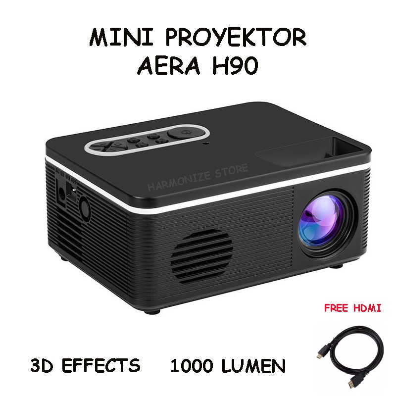 Mini Proyektor Portable AERA H90 Led Projector Full HD 1080P
