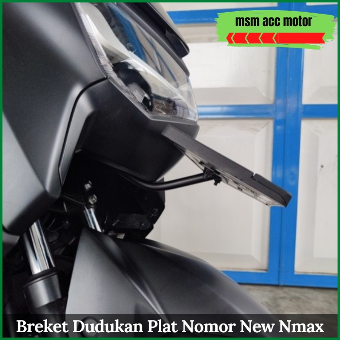 Breket Dudukan Plat Nomor Untuk New Nmax (2020 - 2022) Pipa Model AWS