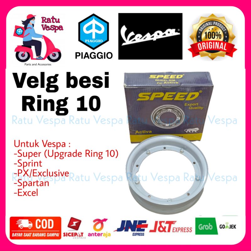 Velg Besi Tromol Vespa R10 SPEED vespa Super Sprint PX Spartan EXCEL