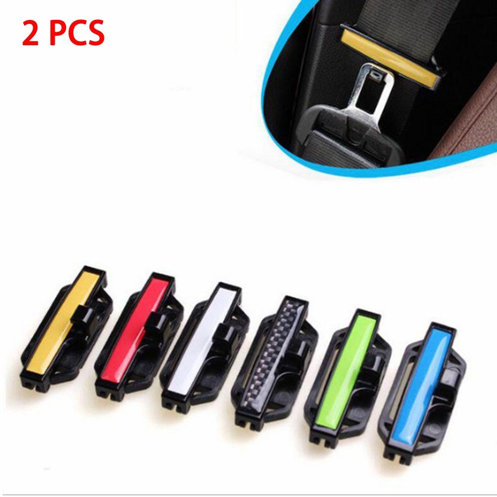 Chookyy 2pcs Belt Safety Adjuster Clip Auto Universal Adjustment Lock Meningkatkan Kenyamanan Socket Seatbelt Stopper