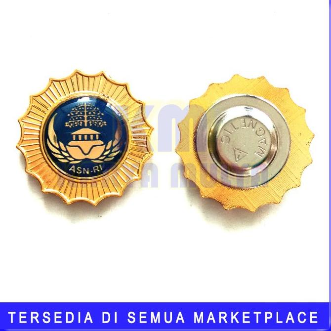 46f>< KM - Lencana Pin Korpri Warna Biru - Pin ASN Korpri Golongan 3