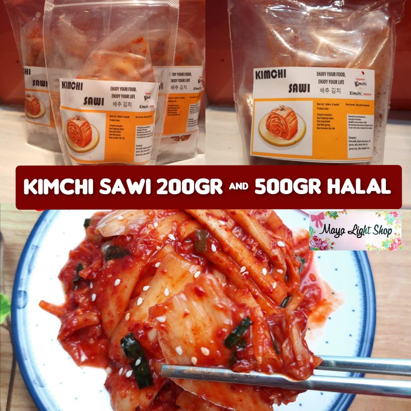 Kimchi sawi 500gr halal pedas murah gochujang toppoki korean snack topoki