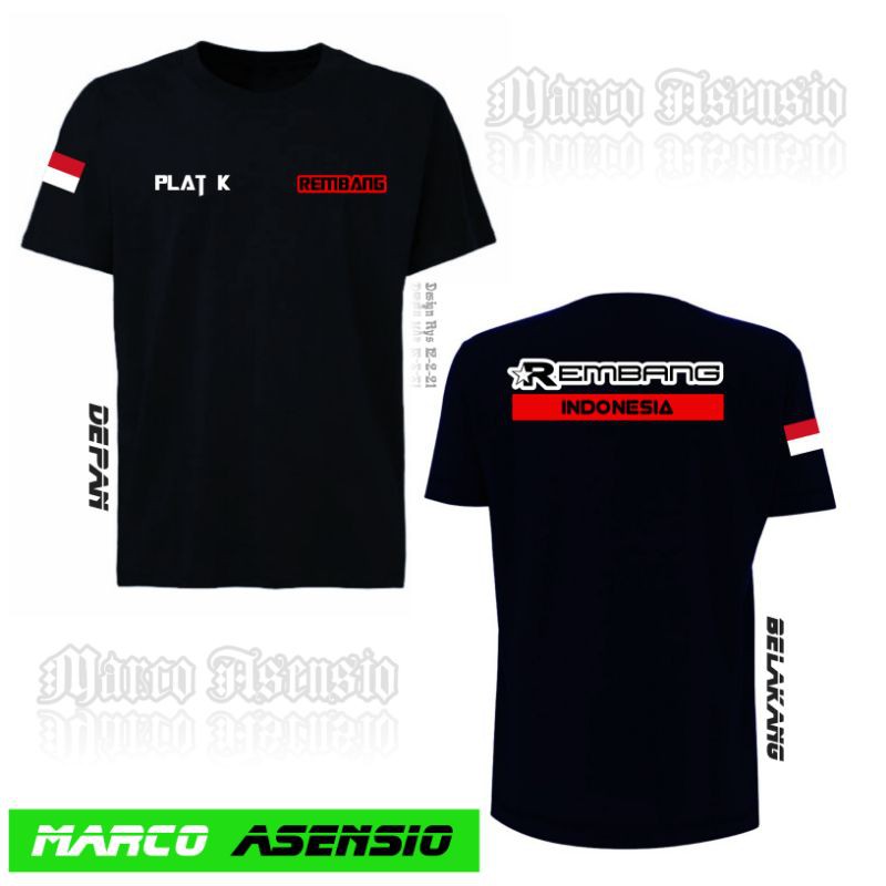 T-SHIRT KAOS PREMIUM FASHION PRIA MAUPUN WANITA DESAIN MA2 TULISAN PLAT K REMBANG INDONESIA