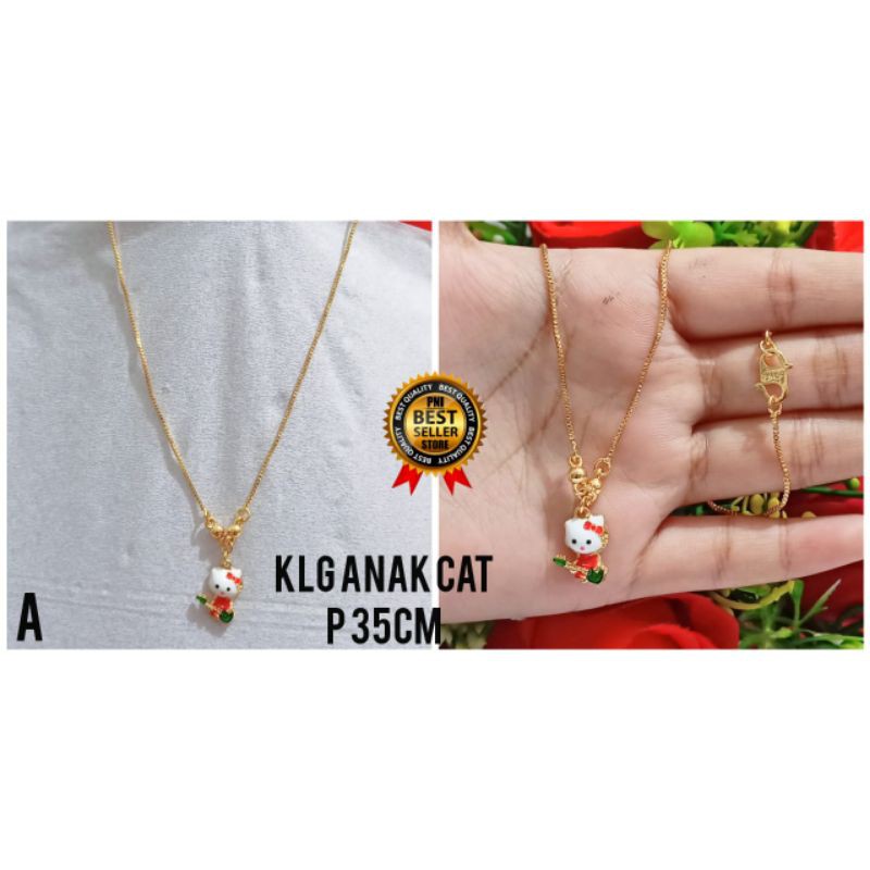 Kalung anak motif kepala hello Kitty murah