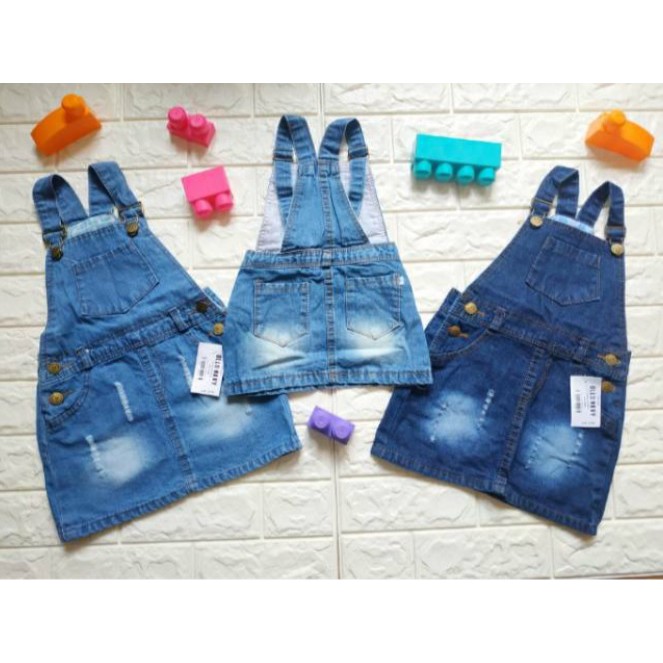 OVERALL ROK ANAK PEREMPUAN / BAJU KODOK JEANS ANAK PEREMPUAN