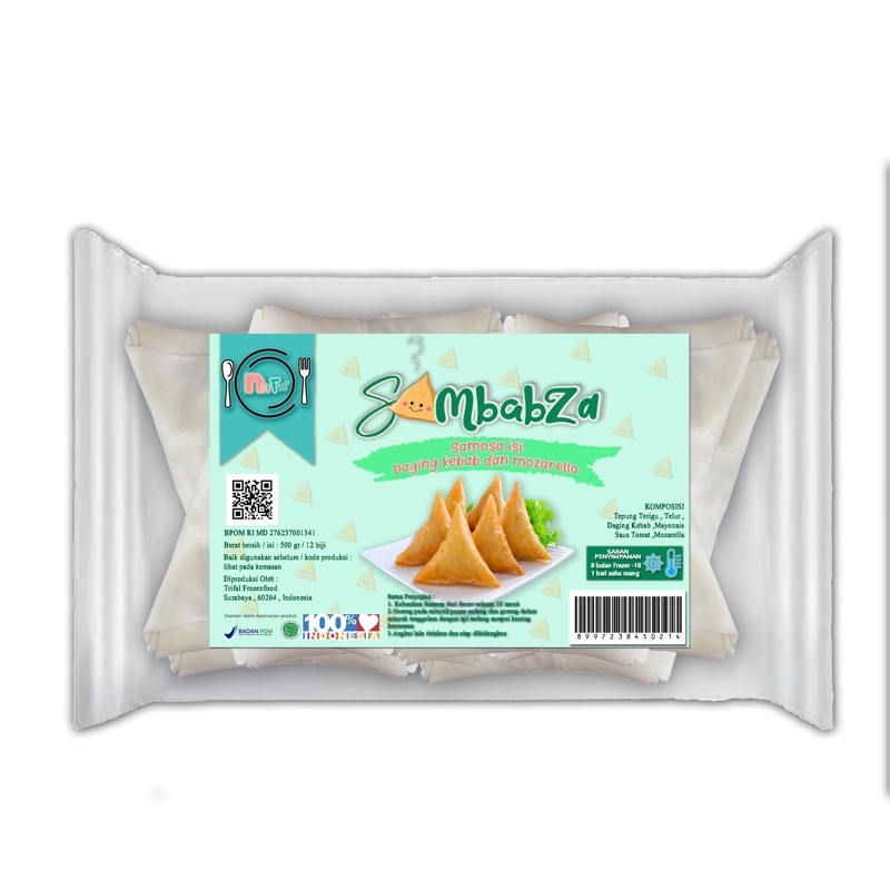 

Naufizz Sambabza Samosa Kebab Mozarella 12pcs Sambosa isi daging keju Mozarella