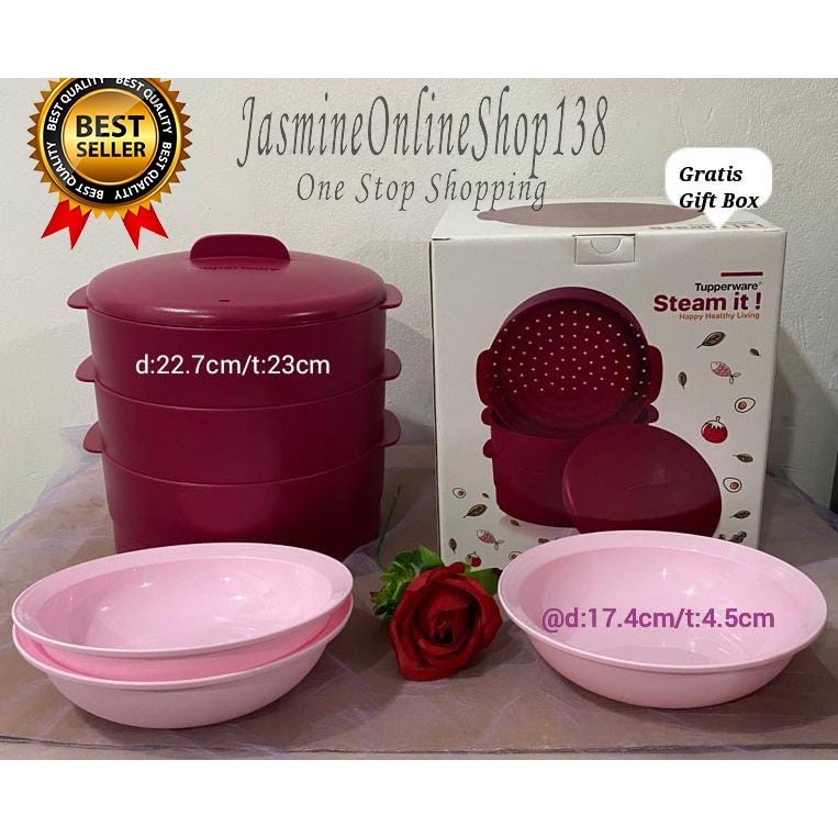 TUPPERWARE STEAM IT 3 LAYER GRATIS PIRING (3) - KUKUSAN / STEAMER