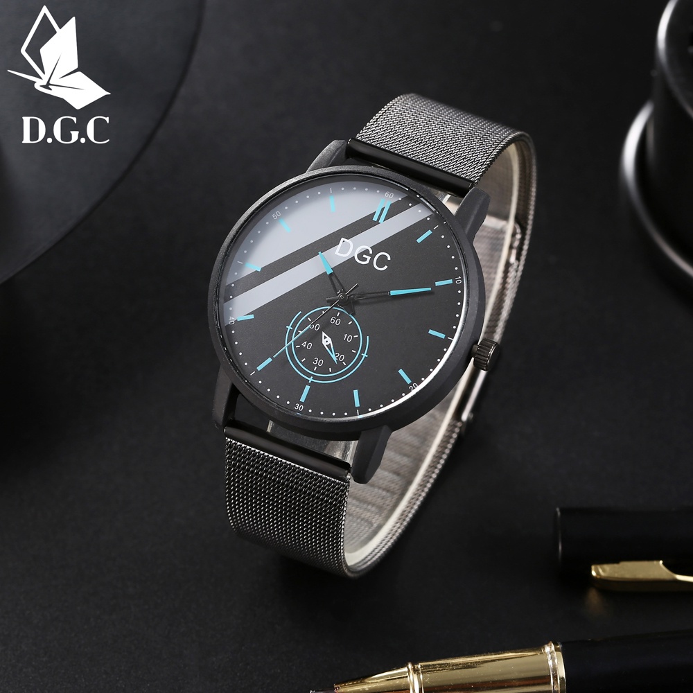 DGC Jam Tangan Pria  Rantai Stainless Steel Jam Tangan Pria Ikat Pinggang Jam Tangan Fashion Analog Grosir Model Terbaru Murah G42