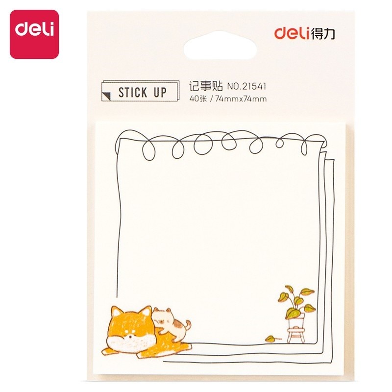

Deli | Sticky Note Sticky UP Shiba Inu | 40 lembar | 21541