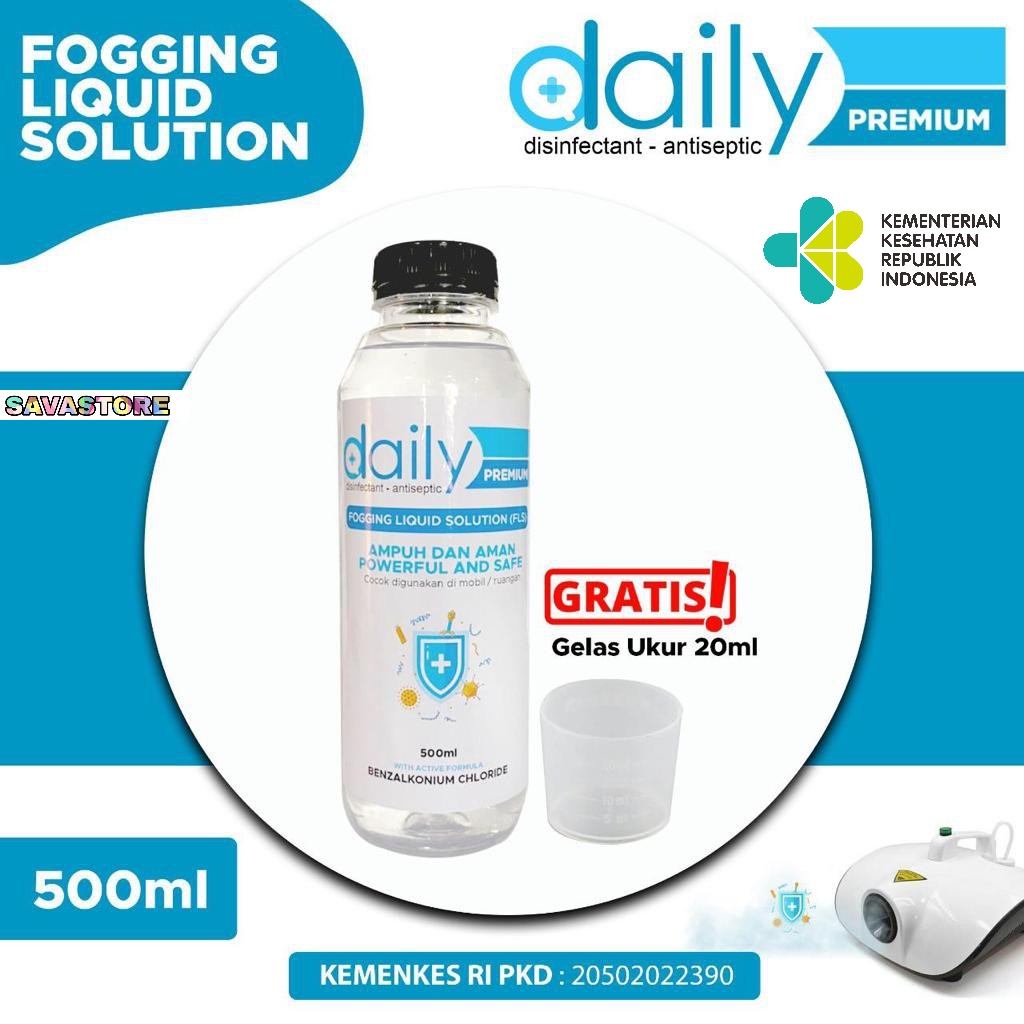 DESINFEKTAN FOGGING DAILY PREMIUM LIQUID SOLUTIONS (FLS) 500ML KHUSUS MESIN FOGGING