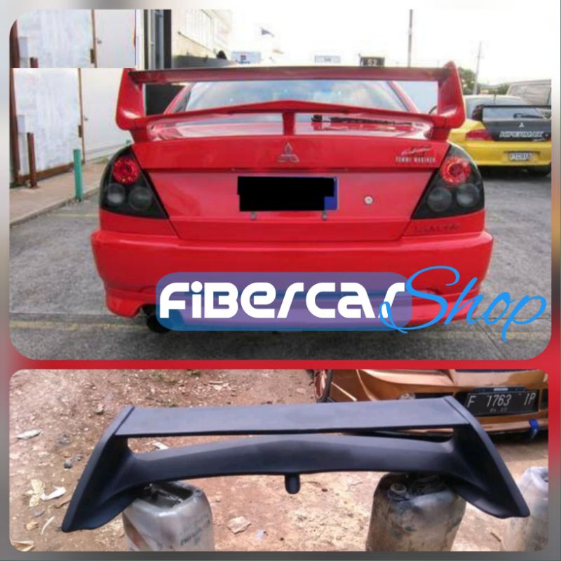 Spoiler Wing 2 tingkat untuk Mitaubiahi Evo 3 evo 4 dan evo 5