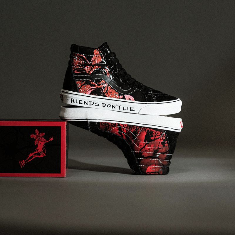 VANS SK8 HI REISSUE x STRANGER THINGS DEMOGORGON BLACK RED