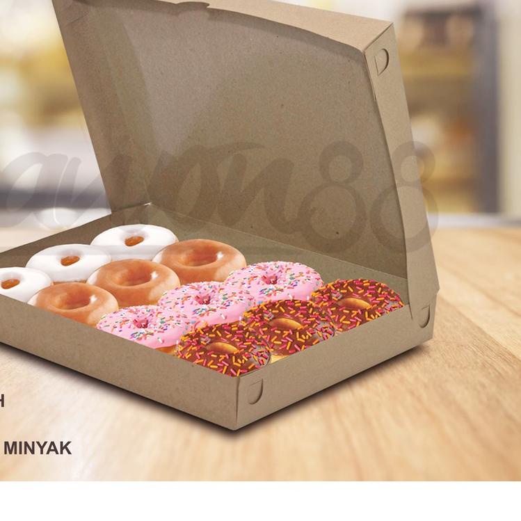 

➲ Kotak Box Dus Donat COKLAT Isi 12 -( 10 Pcs ) ◙