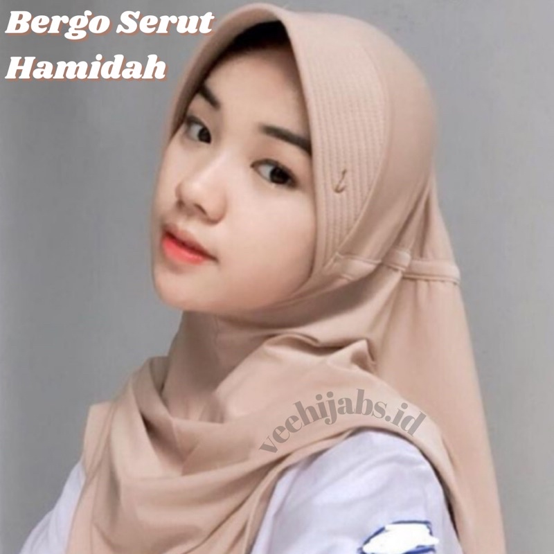 HIJAB BERGO SERUT HAMIDAH PREMIUM | JILBAB SERUT HAMIDAH | HIJAB INSTAN SERUT BY VEEHIJABS.ID