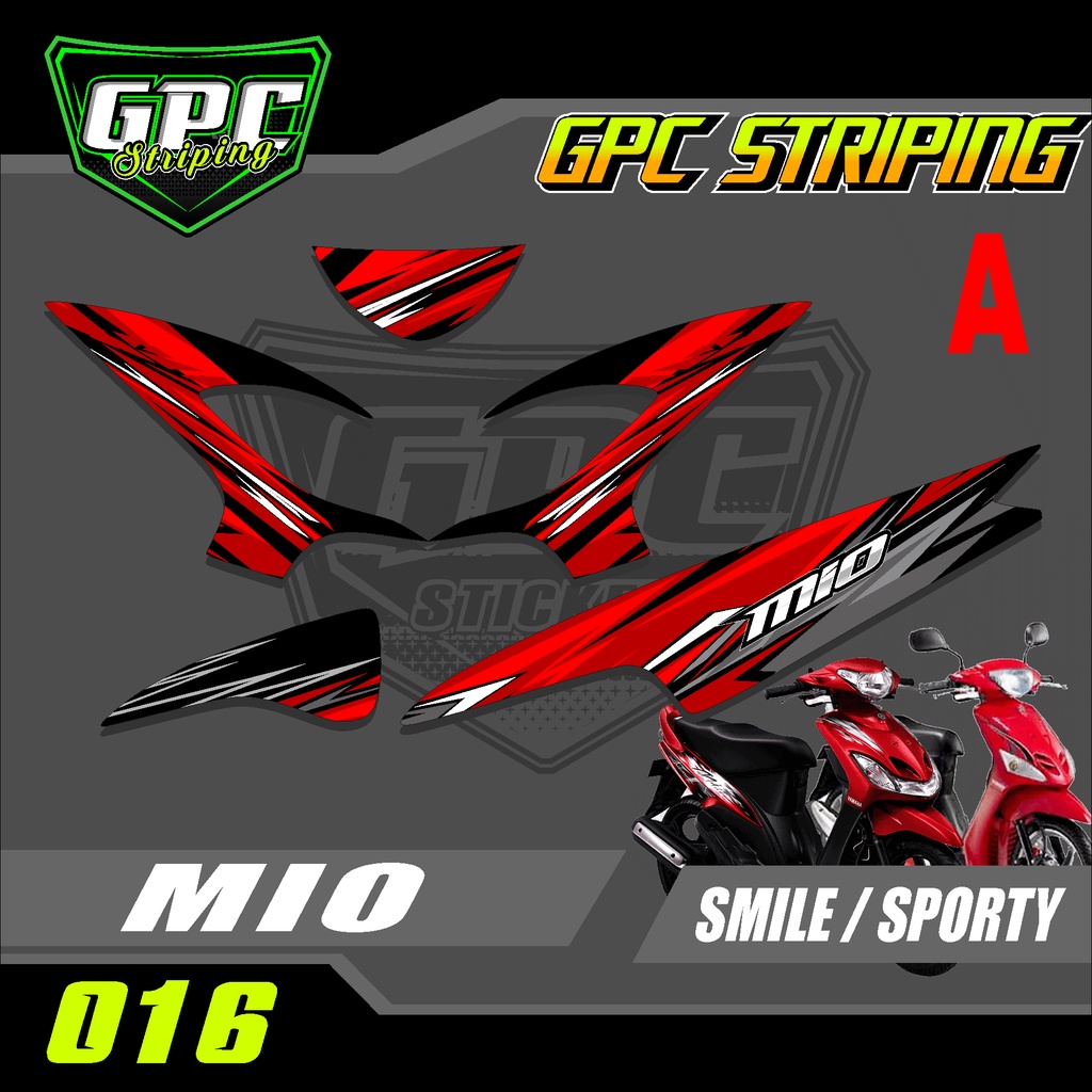 Stiker Striping Mio 110 Smile/Sporty Desain Minimalis GPC-016