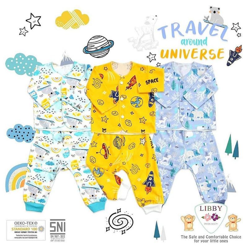 Setelan libby panjang/ setelan libby baby/ setelan baju libby/ baju libby baby/ setelan oblong libby