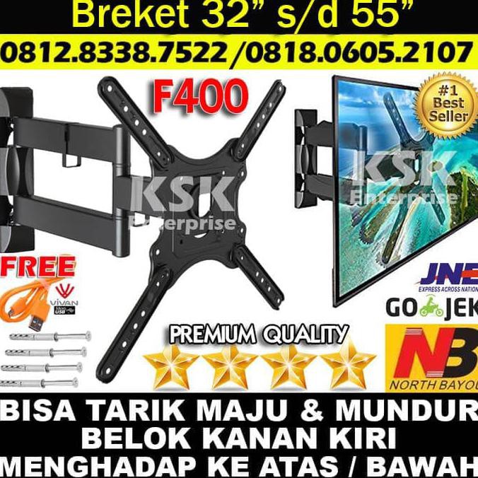 BIG SALE Bracket Tv LCD LED Breket TV North Bayou D-400F 32 40 42 46 50 52 Inch