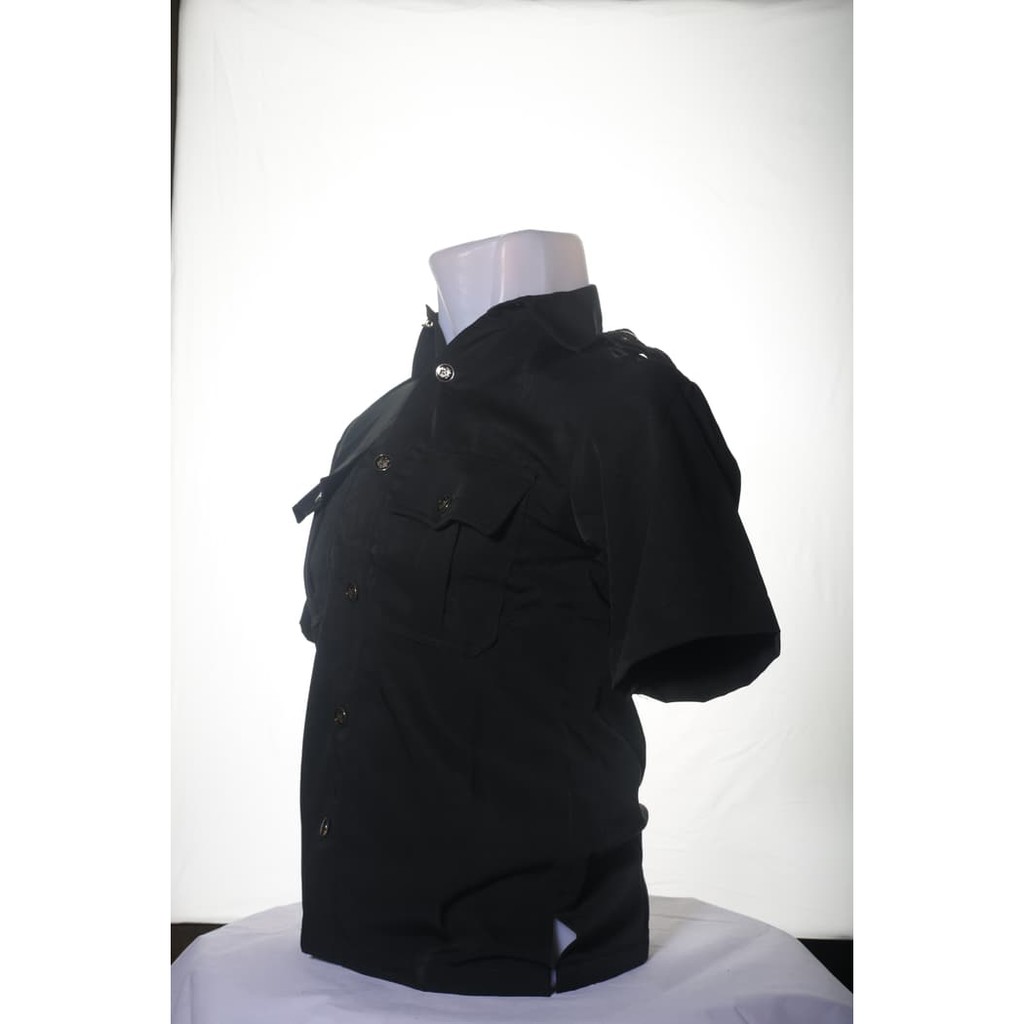 Baju Seragam PDL Safari Lengan Pendek Hitam