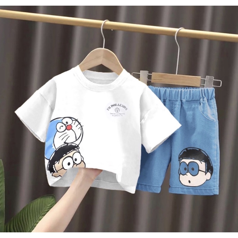 kaos anak setelan anak celana levis karakter 1-5 tahun grosir