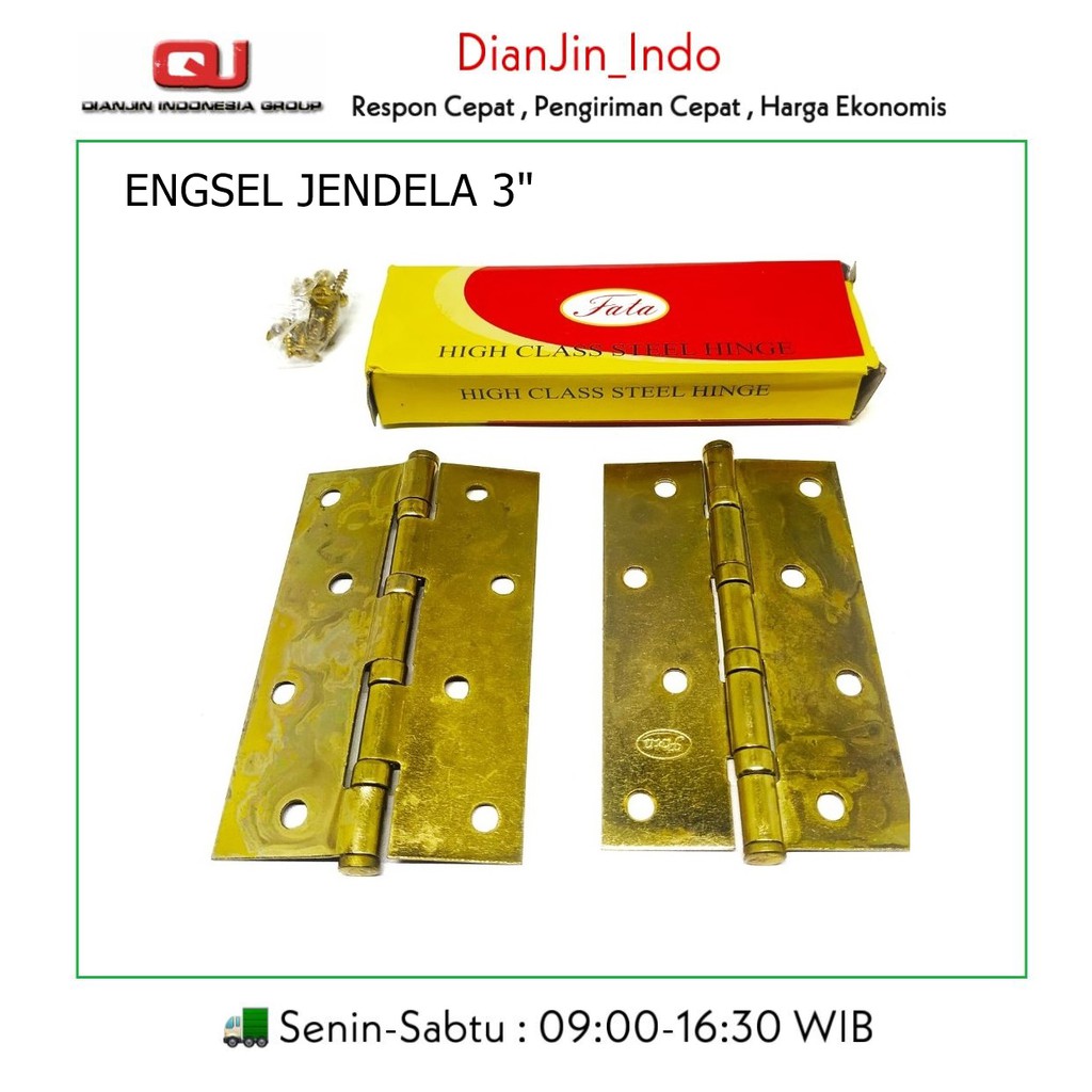 Engsel Jendela 3 Inch 3&quot; X 2.5&quot; X 2.5 mm