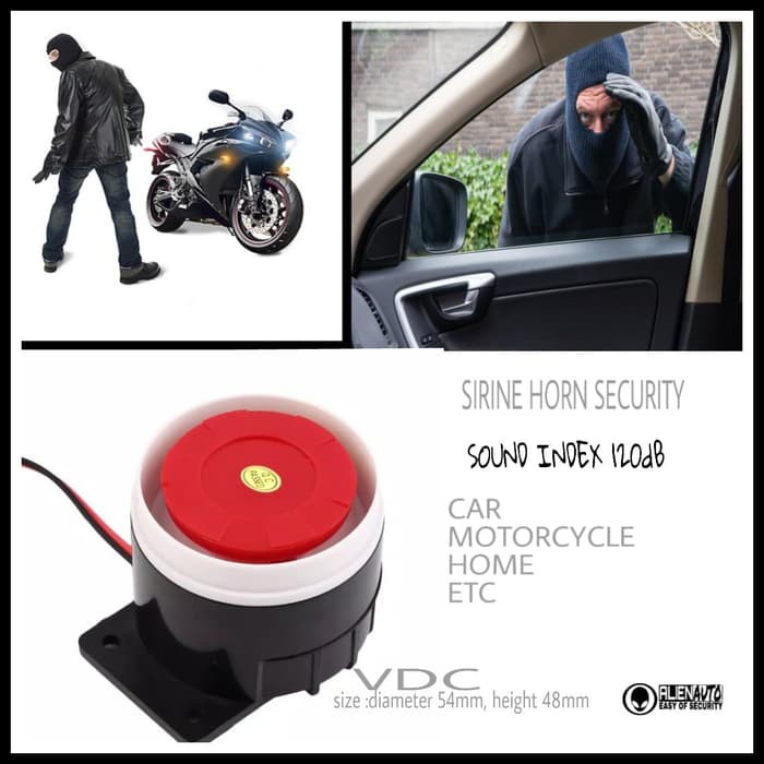 Alarm Sirine high Decible sirine horn Actif security motor mobil rumah