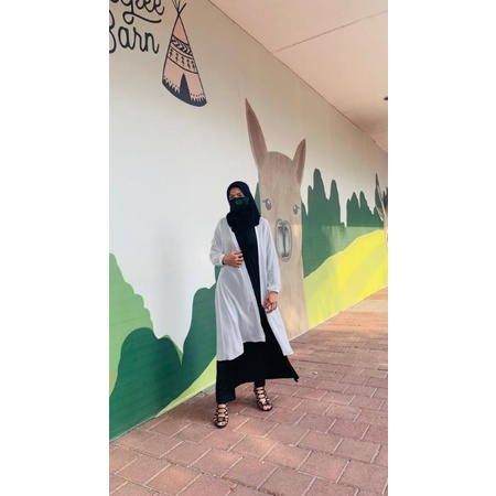 COD/Outer lengan panjang Ceruty Babydoll/Cardigan Ceruty babydoll