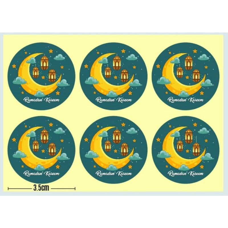 

Sticker Idul Fitri Bulat Hijau 6's - 5pcs
